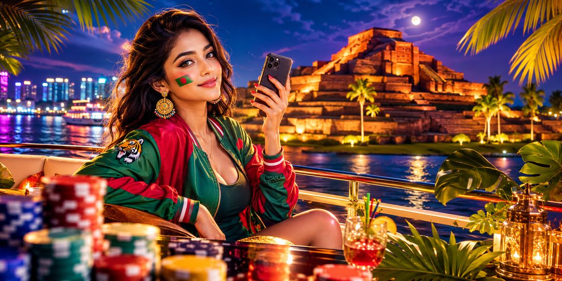 A Bangladeshi model viewing cricket betting vouchers on the 62nd mobile app